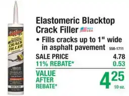Menards Wacker elastomeric blacktop crack filler offer