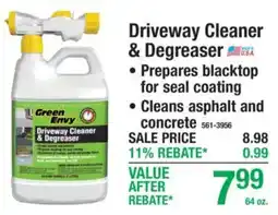 Menards Green Envy Driveway Cleaner & Degreaser offer