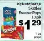 Fine Fare Skittles Freezer Pops offer