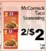 Fine Fare McCormick taco seasoning offer
