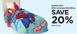 Kroger Spider-Man Kids Licensed Bedding offer