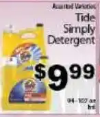 Fine Fare Tide Simply Detergent offer