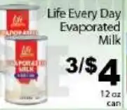 Fine Fare Life Every Day Evaporated Milk offer