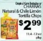 Fine Fare General Mills Natural & Chile Limon Tortilla Chips offer