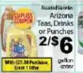 Fine Fare Arizona teas, drinks or punches offer