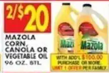 Compare Foods Mazola corn, canola or vegetable oil offer
