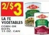 Compare Foods La Fe vegetables offer