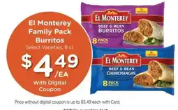 Kroger El Monterey family pack burritos offer