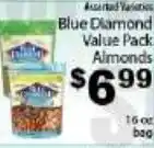 Fine Fare Blue Diamond Value Pack Almonds offer