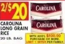 Compare Foods Carolina long grain rice offer