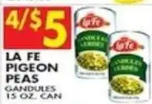Compare Foods La Fe pigeon peas offer