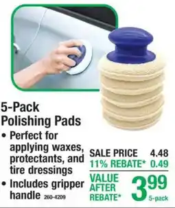 Menards 5-pack polishing pads offer