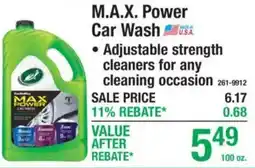 Menards M.A.X. Power Car Wash offer