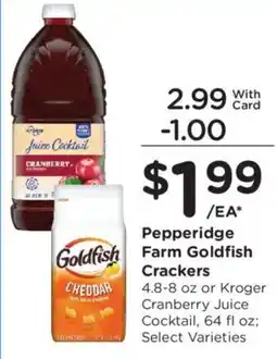 Kroger Pepperidge Farm Goldfish Crackers offer