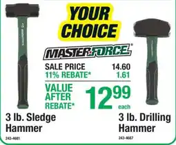 Menards Masterforce your choice offer