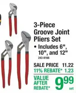 Menards 3-Piece Groove Joint Pliers Set offer