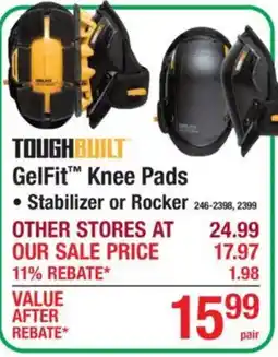 Menards Toughbuilt GelFit Knee Pads offer
