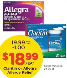 Kroger Claritin or Allegra Allergy Relief offer