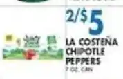 Compare Foods La Costeña chipotle peppers offer