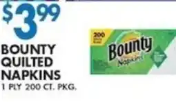 Compare Foods Bounty quilted napkins offer