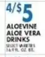 Compare Foods Aloevine aloe vera drinks offer
