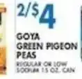 Compare Foods Goya green pigeon peas offer