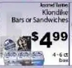 Fine Fare Klondike Bars or Sandwiches offer