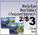 Fine Fare Birds Eye Box Select Chopped Spinach offer