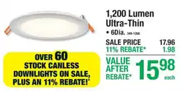 Menards 1,200 Lumen Ultra-Thin 6Dia. Downlight offer