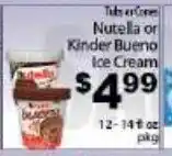Fine Fare Tubercrones Nutella or Kinder Bueno Ice Cream offer