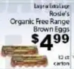 Fine Fare Rosle's Organic Free Range Brown Eggs offer