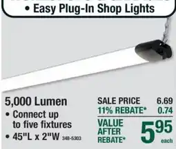 Menards Easy Plug-In Shop Lights offer