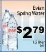 Fine Fare Evian spring water offer