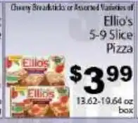 Fine Fare Ellio's 5-9 Slice Pizza offer