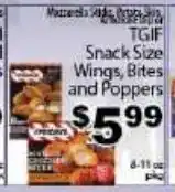 Fine Fare Tgif snack size wings, bites and poppers offer