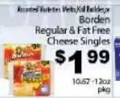 Fine Fare Borden Regular & Fat Free Cheese Singles offer