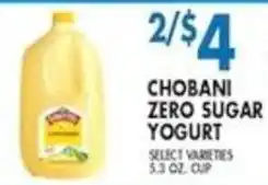 Compare Foods Chobani zero sugar yogurt offer