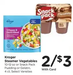 Kroger Kroger Steamer Vegetables Pudding or Gelatin offer