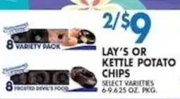 Compare Foods Lay's or Kettle Potato Chips offer