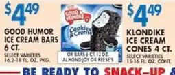 Compare Foods Good Humor ice cream bars offer