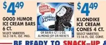 Compare Foods Good Humor ice cream bars offer