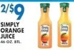 Compare Foods Simply orange juice offer