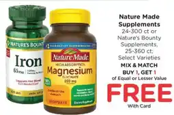 Kroger Nature Made Supplements or Nature's Bounty Supplements offer