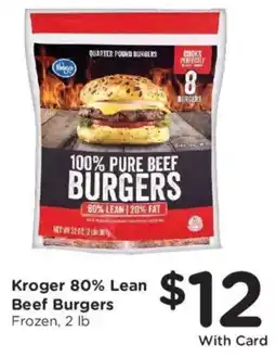Kroger Kroger 80% Lean Beef Burgers offer