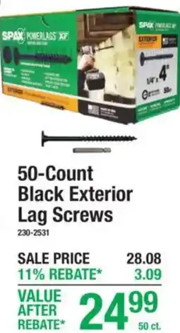 Menards Spax powerlags xf black exterior lag screws offer