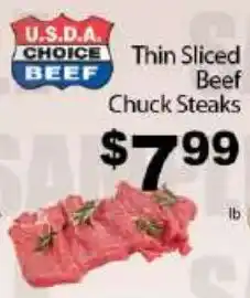 Fine Fare U.S.D.A. Choice Beef Thin Sliced Beef Chuck Steaks offer