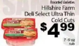 Fine Fare Hillshire Farm Deli Select Ultra Thin Cold Cuts offer