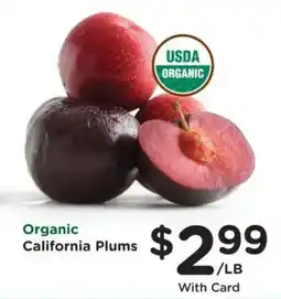 Kroger Organic California Plums offer