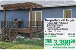 Menards Morgan Deck with Pergola offer