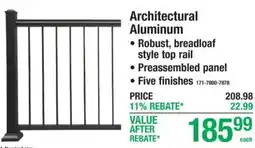 Menards Architectural Aluminum offer